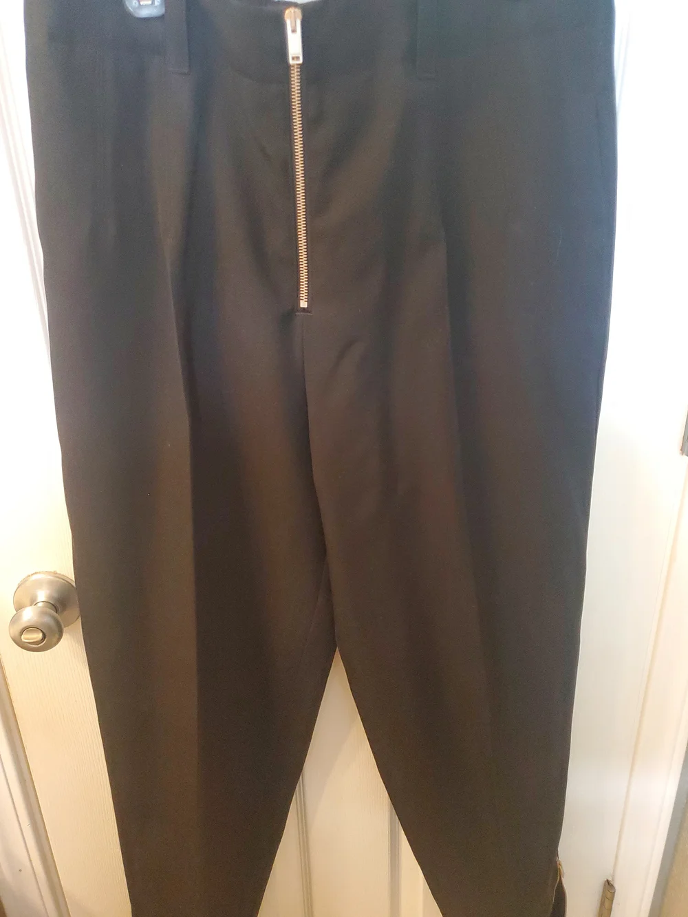 Jil Sander Black Zip-Front Tailored Trousers